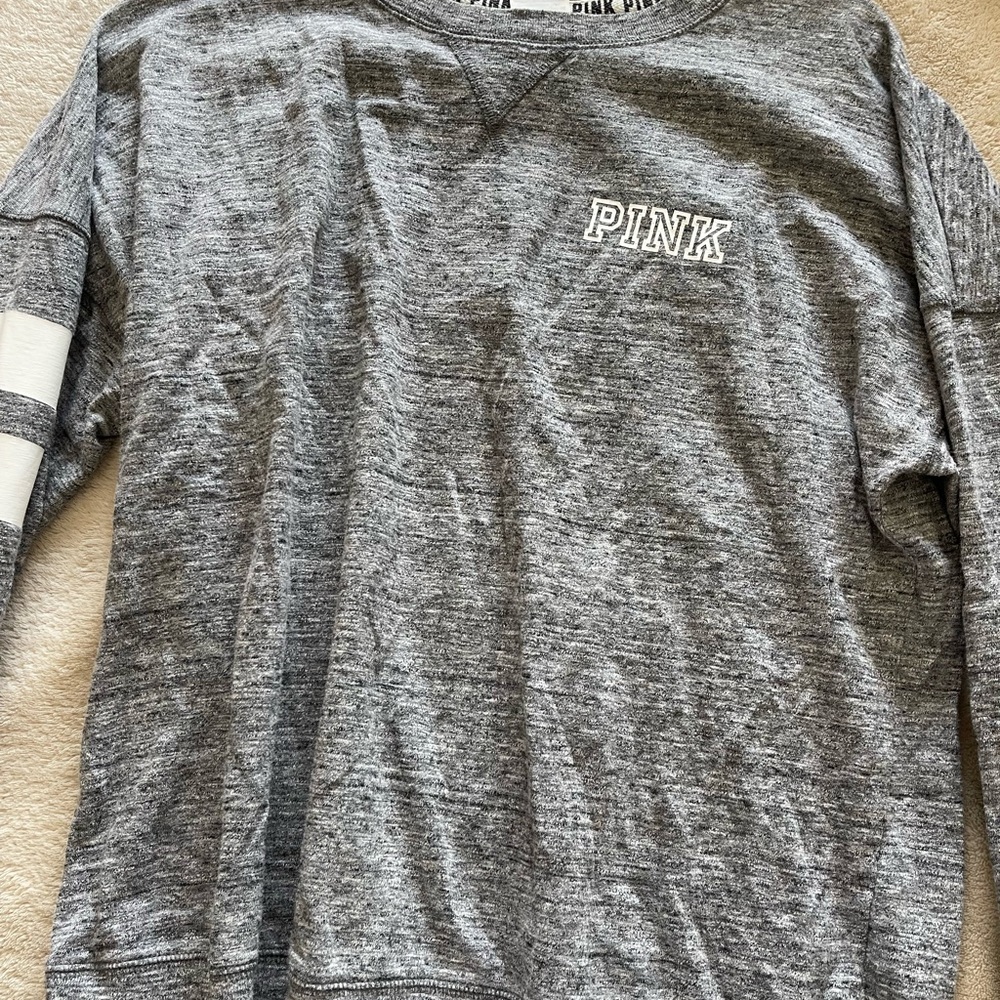 PINK grey long sleeve tshirt